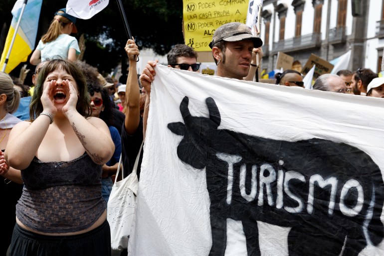 Protests in Canary Islands