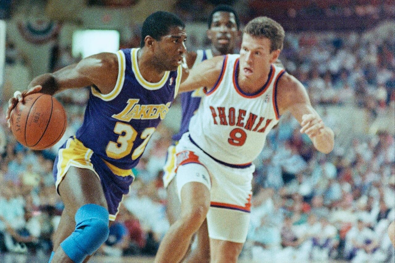 Magic Johnson and Dan Majerle