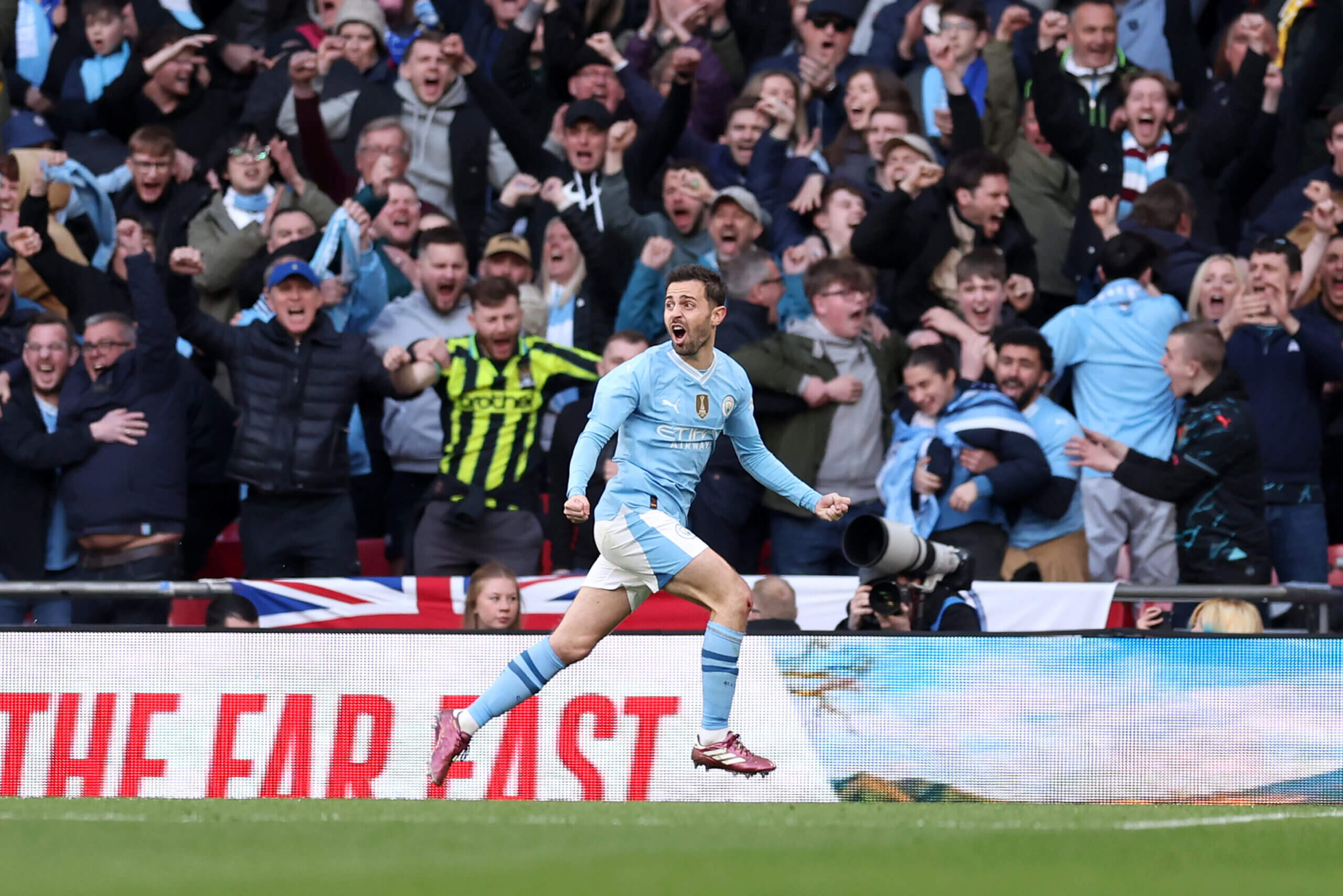 Bernardo Silva's 83rd-minute goal ensured City reached a second successive FA Cup final (Julian Finney/Getty Images)