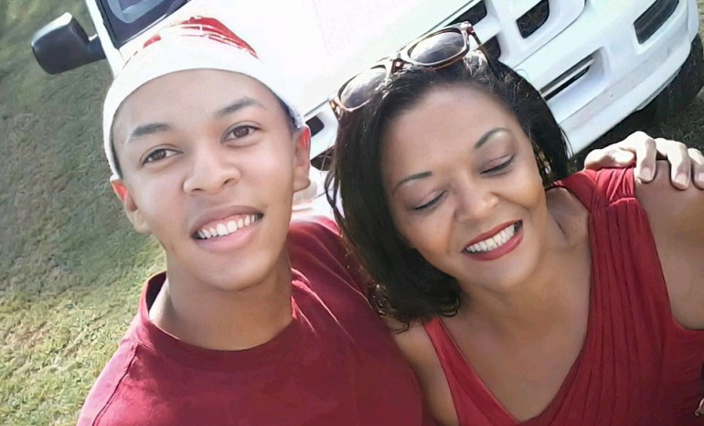 Steve Chingwaru and his mom, Peggy.