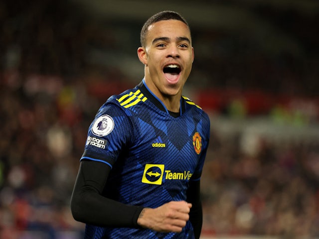 Mason Greenwood in action for Manchester United on January 19, 2022