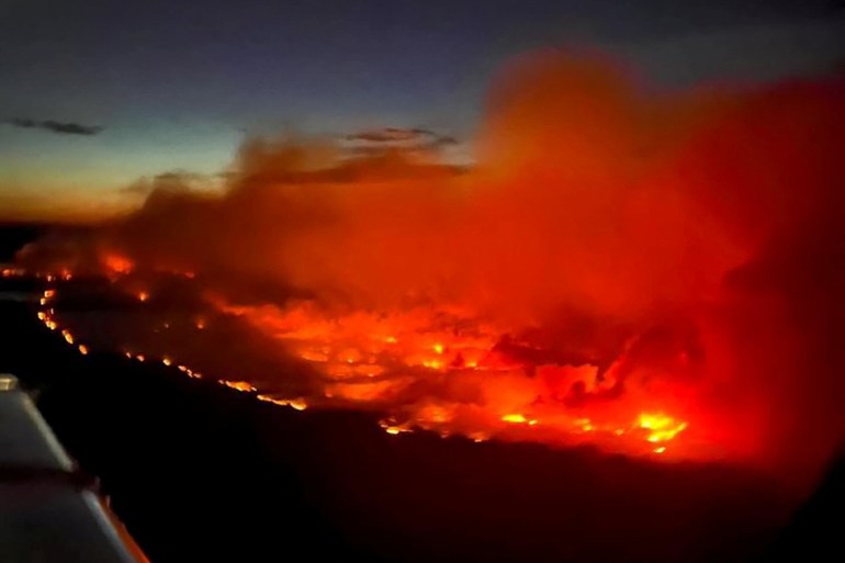 The Parker Lake wildfire in northeastern British Columbia, Canada