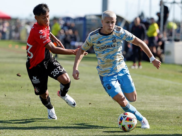 Philadelphia Union's Cavan Sullivan in action on March 30, 2024