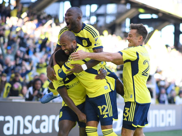 Nashville SC midfielder Dru Yearwood (16) celebrates on March 10, 2024