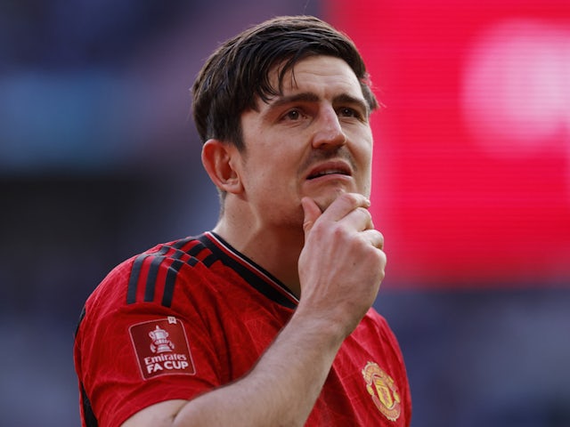 Manchester United's Harry Maguire on April 21, 2024