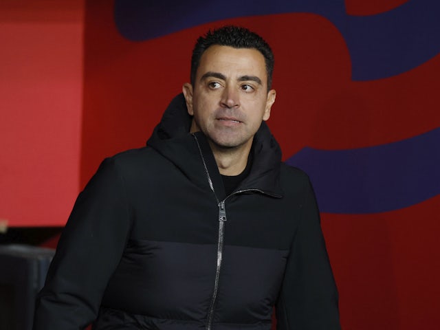 Barcelona coach Xavi before the match on December 10, 2023