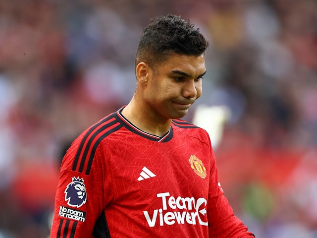 Manchester United's Casemiro reacts on May 12, 2024