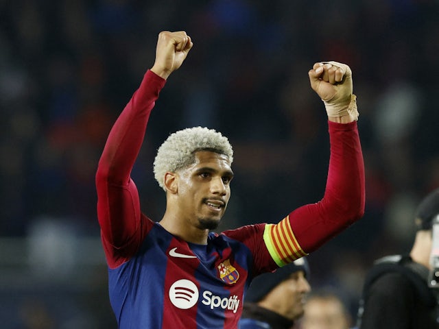 Barcelona defender Ronald Araujo on November 28, 2023