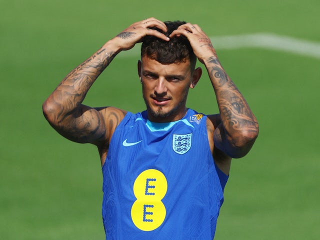 Ben White pictured during England training on November 18, 2022