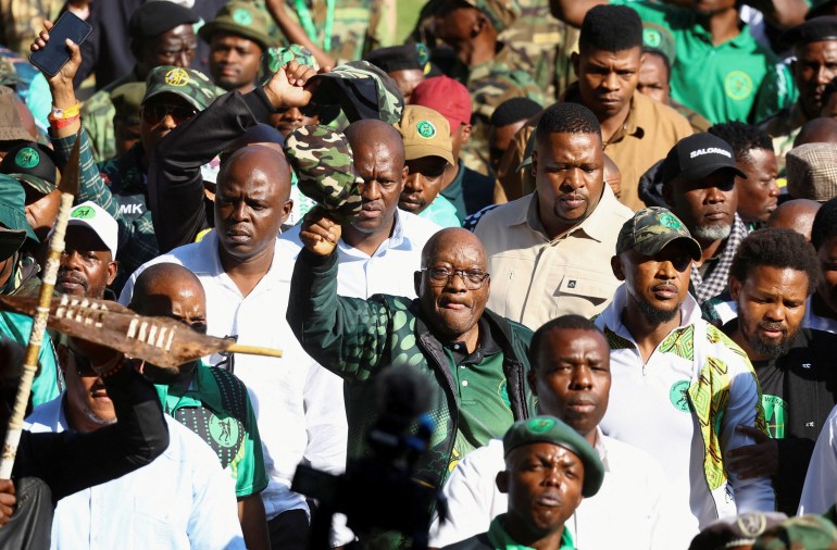 Jacob Zuma and supporters