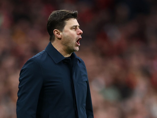 Chelsea head coach Mauricio Pochettino during EFL Cup final on February 25, 2024.