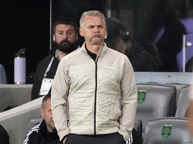 St Louis CITY SC head coach Bradley Carnell looks on on March 10, 2024