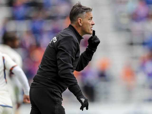 Toronto FC head coach John Herdman yells on February 24, 2024