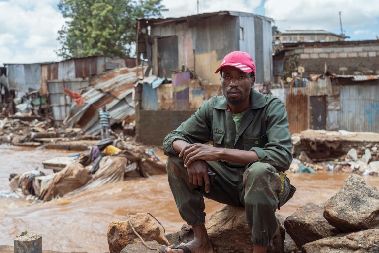 A Kenyan resident who lost his business in the floods