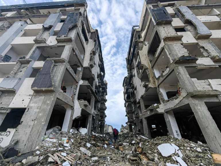 Part of the six houses hit on Saturday are visible in this image, where many of Ibrahim's family resided Members of he Assalia Family Football team in Jabalia, prior to the war, many who died during Saturday's attack 