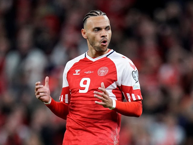 Denmark's Martin Braithwaite on March 23, 2023