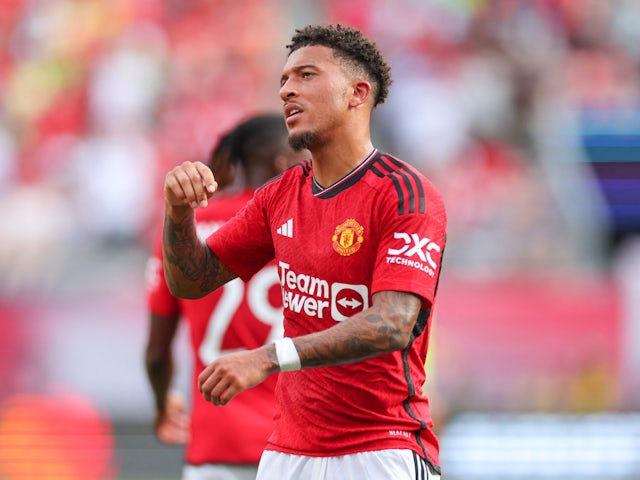 Manchester United attacker Jadon Sancho on July 22, 2023