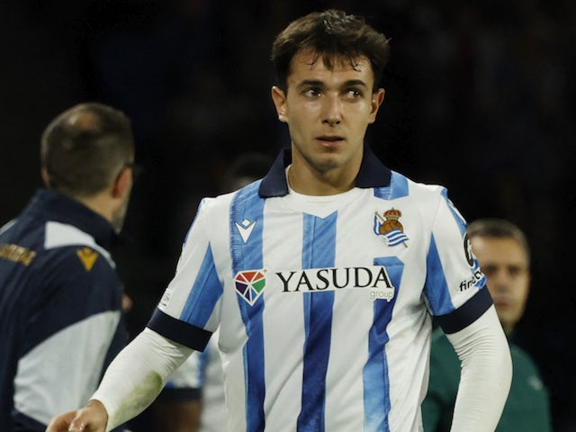 Real Sociedad midfielder Martin Zubimendi on November 29, 2023