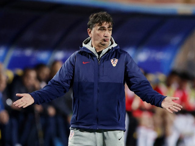 Croatia coach Zlatko Dalic reacts on March 23, 2024