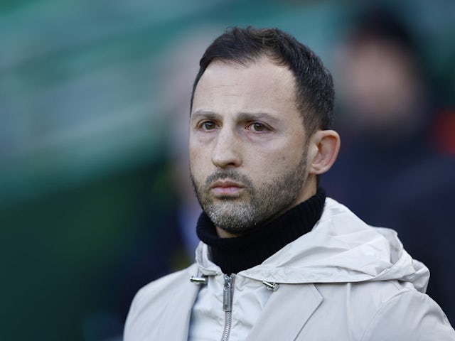 Belgium coach Domenico Tedesco before the match on March 23, 2024