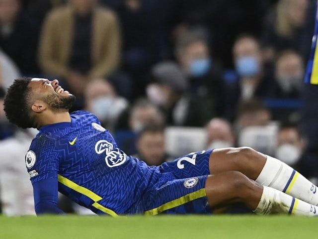 Reece James suffers an injury on December 29, 2021