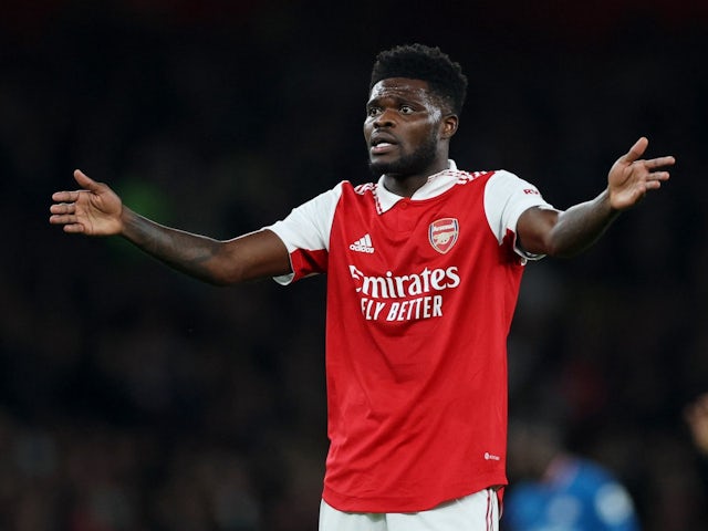 Thomas Partey in action for Arsenal on October 20, 2022