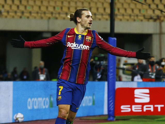 Barcelona forward Antoine Griezmann pictured on January 17, 2021