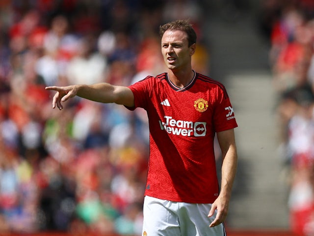 Manchester United defender Jonny Evans on July 19, 2023