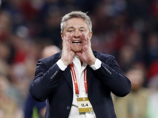 Serbia coach Dragan Stojkovic reacts on October 14, 2023
