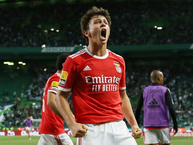 Benfica midfielder Joao Neves pictured on May 21, 2023