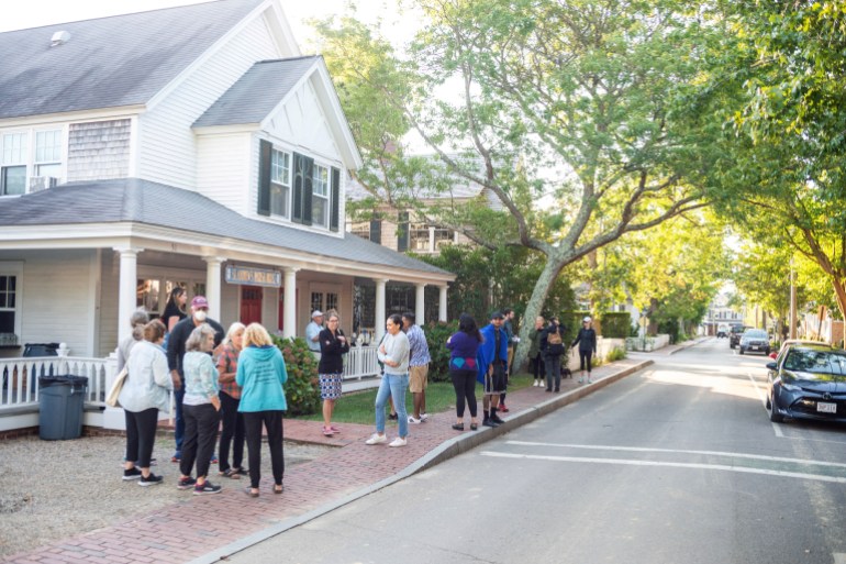 Migrants and asylum seekers meet locals in Martha's Vineyard after being flown there by Florida Governor Ron DeSantis.