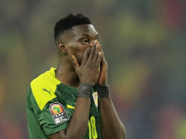 Ismaila Sarr for Senegal in February 2022