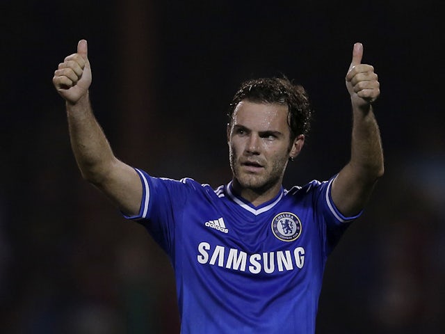 Juan Mata in action for Chelsea in 2013.