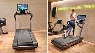 T3 active writer running on the technogym run treadmill