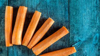 Hiking snack carrot sticks