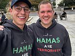 Tory leadership front-runner Robert Jenrick is pictured in 'Hamas are terrorists' top while jogging through London