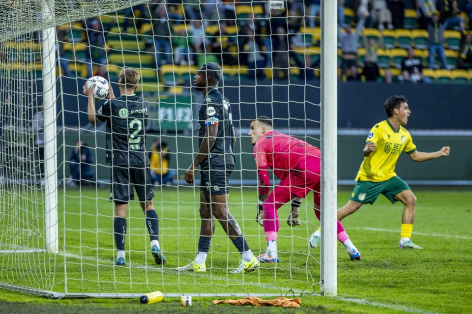 Bacuna was left devastated after failing to clear an attempt in the 86th minute