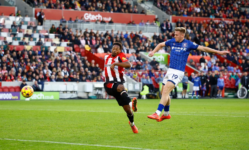 Liam Delap grabbed what he thought was a late equaliser for Ipswich