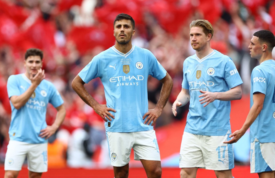 City stars were left disappointed at Wembley