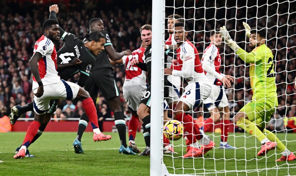 Virgil van Dijk levelled with a header from a corner