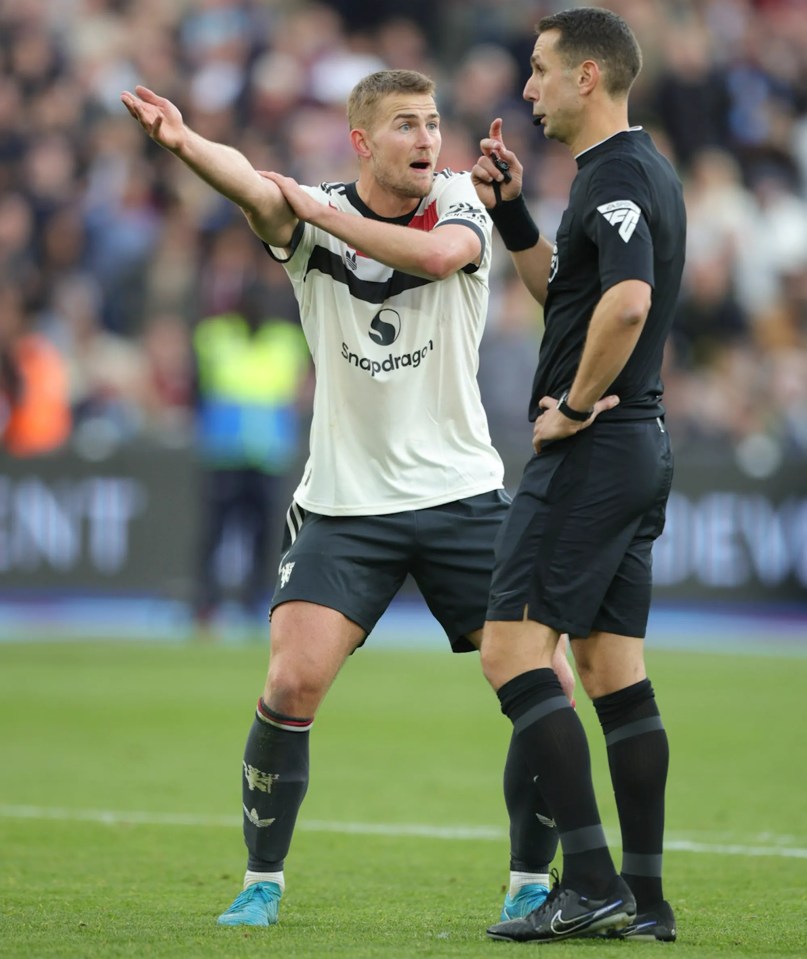 De Ligt appeared to be suggesting the ball struck Ings' hand