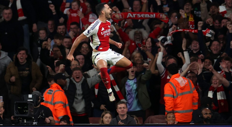 It is the Spaniard's first goal for Arsenal since joining in the summer