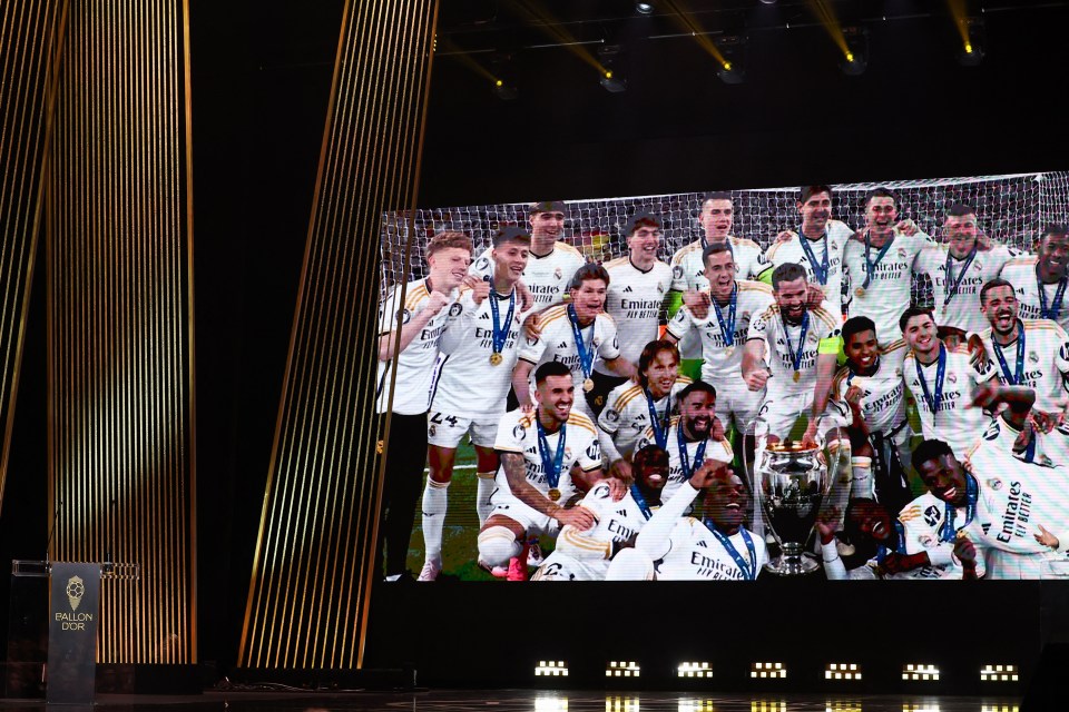 Real Madrid left their award uncollected