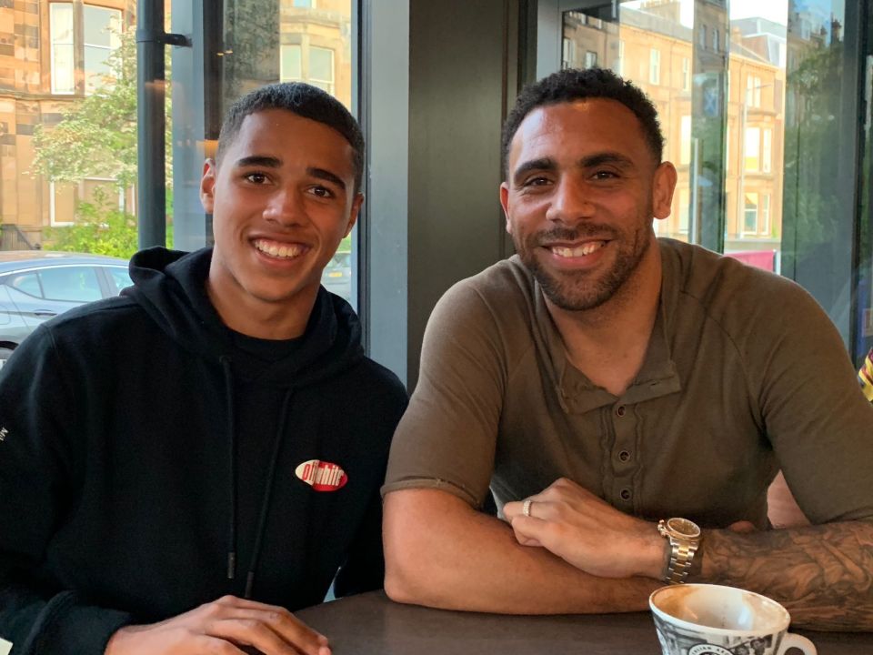 Ethan Erhahon with his mentor and friend Anton Ferdinand