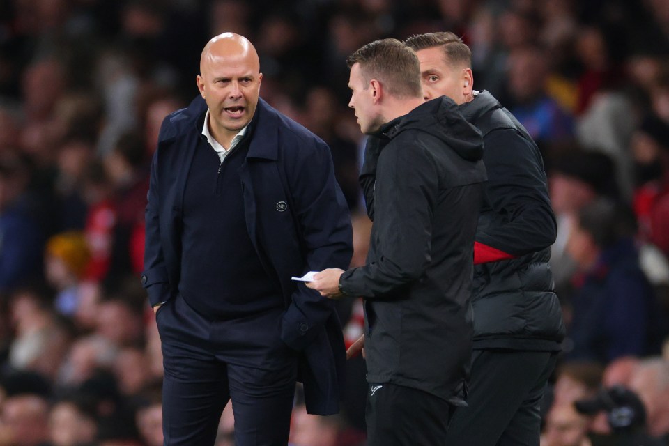 Arne Slot was booked after venting about Arsenal players - with the fourth official overhearing and believing it was aimed at him