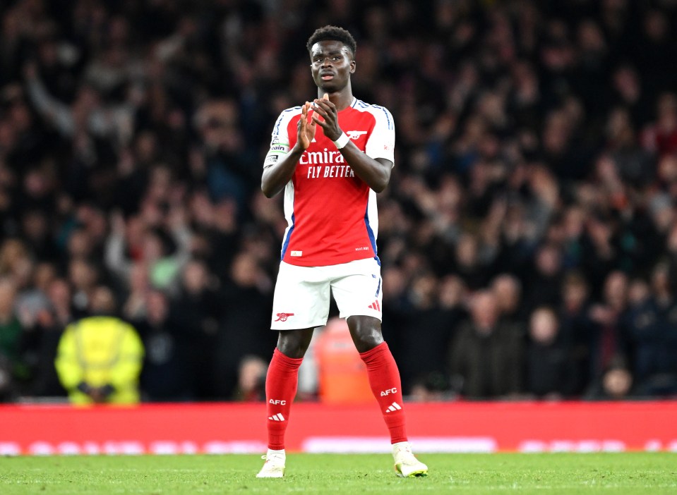 Bukayo Saka was the star man as he returned from injury against Liverpool