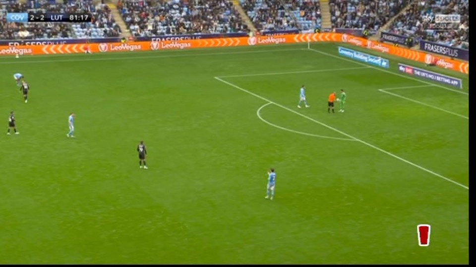 The game was resumed by Robert Madley once the flyer was gone