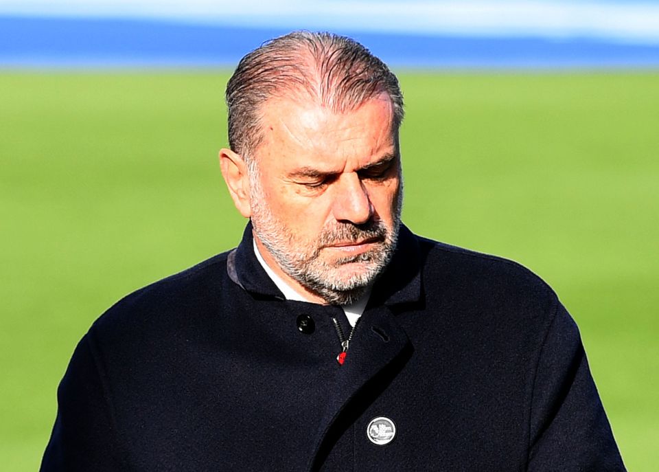 Spurs boss Ange Postecoglou looks on in frustration