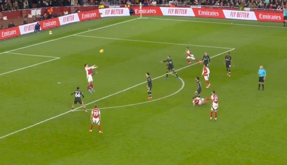 The referee judged Kai Havertz to have fouled Ibrahima Konata