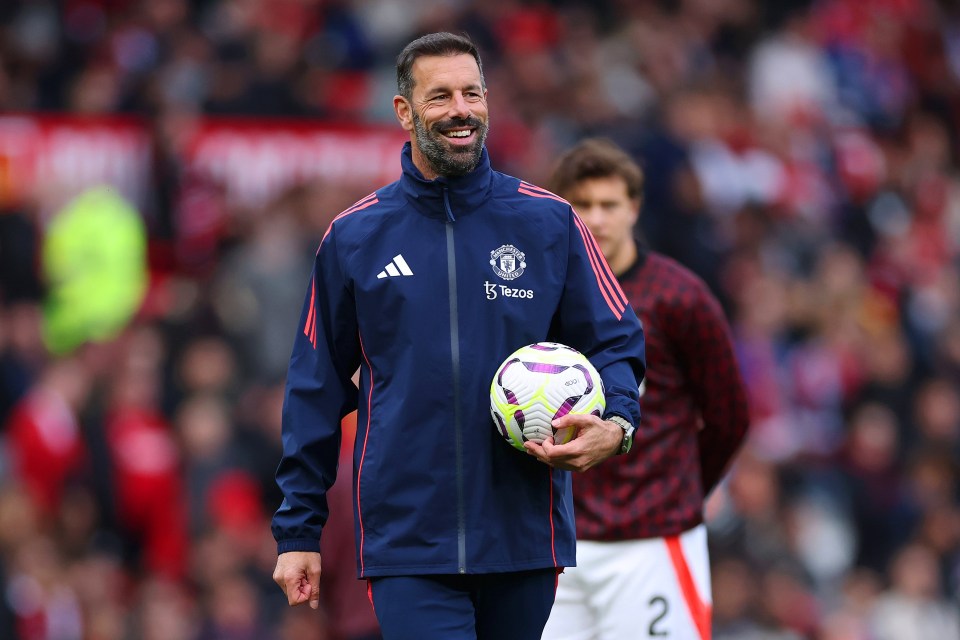 Man Utd assistant manager Ruud van Nistelrooy has taken over as interim boss